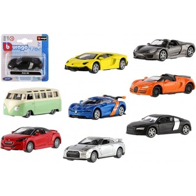Bburago Auto 7-8cm kov / plast mix druhov na karte 1:64