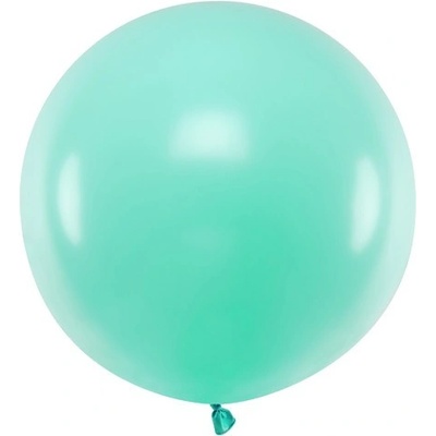 Party Deco Голям Латексов Балон, Пастел, Мента, 60см