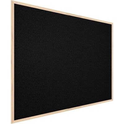 ALLboards Černá korková nástěnka 90 x 60 NATURAL TKBLACK96D