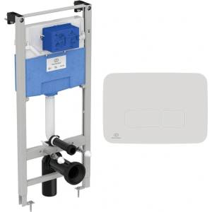 Ideal Standard Комплект тоалетно казанче с рамка Ideal Standard ProSys и бяло клапче Oleas M3 (R020467+R0123AC)