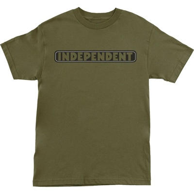 Independent tričko Bar Logo S/S Heavyweight T-Shirt Military Green