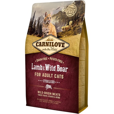 Carnilove Lamb & Wild Boar for Adult Cats Sterilised 2 kg