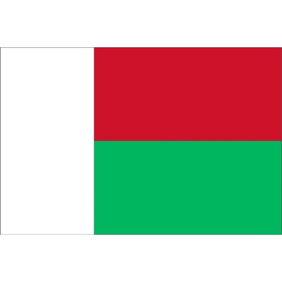 Madagaskar vlajka - 30 x 45 cm - tunel, karabina