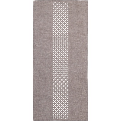 Tegatex Polyesterový ubrus vyrážený světle hnědý 85x85 cm