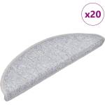 vidaXL Изтривалки за стълби, 20 бр. , 56x17x3 см, светлосиви, полукръгли (3365784)