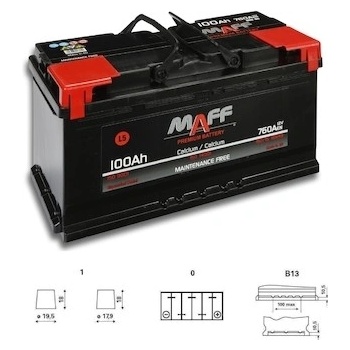 Maff 12V 100Ah 760A 60080