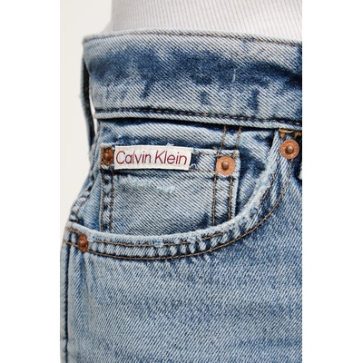 Calvin Klein Jeans къси панталони дамски от деним (LV047F770G)