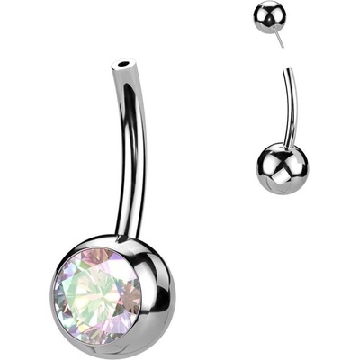 S4U PUSH IN piercingu do pupíku TITAN (duhová) TIT1272-AB
