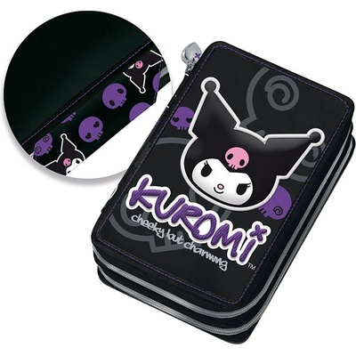 Kuromi Ученически несесер с 2 отделения и съдържание Kuromi (262331)