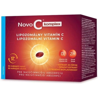 Novo C Komplex Lipozomálny Vitamín C s Vitamínom D3 a zinkom 90 kapsúl
