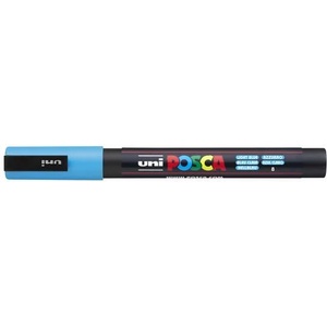 uni Декоративен маркер, 0, 9-1, 3 мм, UNI "Posca PC-3M", светлосин 284638000 (284638000)