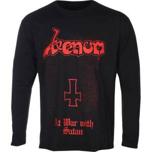 Plastic head мъжка тениска с дълъг ръкав venom - at war with satan - red - черна - plastic head - ph13938ls
