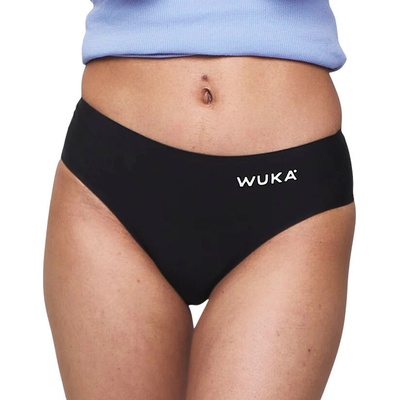 Wuka Dievčenské menštruačné nohavičky Stretch Bikini Brief Super Heavy bezšvové čierne