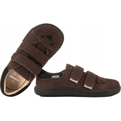 Bartek 8600662 barefoot dětské polobotky boty kůže hnědé