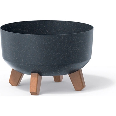 PROSPERPLAST Kvetináč GRACIA LOW ECO WOOD 23,5 cm antracit