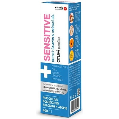 Cemio SENSITIVE Detský šampón & umývací gél citlivá pokožka 400 ml