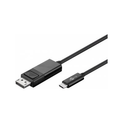Goobay USB Adapterkabel, USB-C Stecker > DisplayPort Stecker (schwarz, 1, 2 Meter, 4K 60Hz)