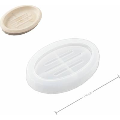 Manumi Silikónová forma na odlievanie kreatívnej hmoty mydelnička ovál 116x74mm - 1 ks