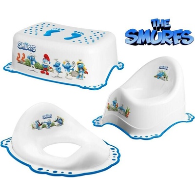 Maltex Sedátko do vane The Smurfs biela ružová