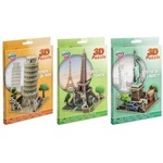 OMEGA TOYS 3D foam puzzles, 3 patterns