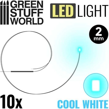 Green Stuff World LED dioda studená bílá 2 mm 10 ks
