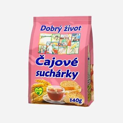 Dobrý Život Čajové sucháriky 140 g