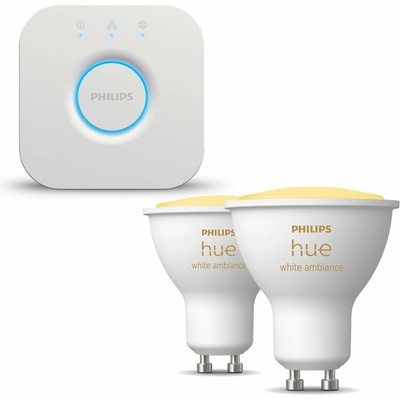 Philips HueWA 4.3 W GU10 2P EUR + HUE Bridge EÚ