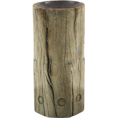 Dřevěný válcový svícen Grimaud Unit L - 14*30 cm - Chic Antique