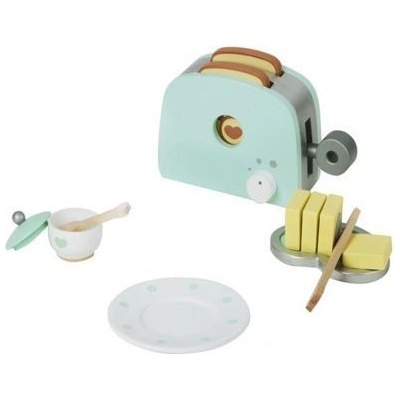 Classic World - Комплект дървена играчка тостер - Син (CW50509)