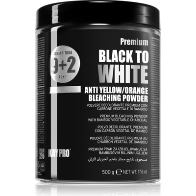 KayPro Black To White Anti Yellow/Orange Bleaching Powder изсветляваща пудра За коса за професионална употреба 500 гр