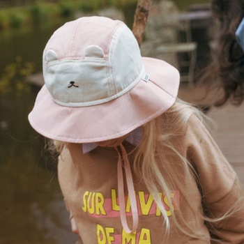 KiETLA: Кемпер шапка със защита UPF50+ - Pink Teddy Bear (KBB1NP)