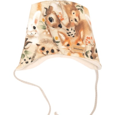 Ušanka s lesními zvířátky