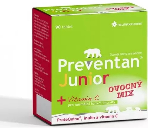 Preventan Junior ovocný mix 90 tablet