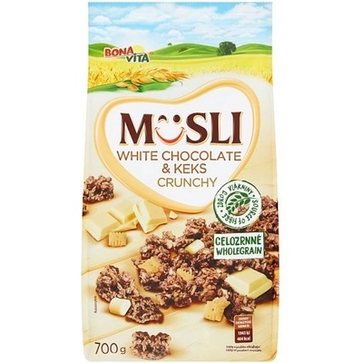 Bona Vita Zapečené müsli biela čokoláda a sušienka 700 g