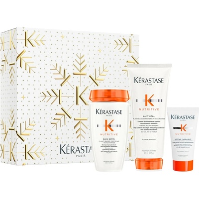Kérastase Nutritive šampon Bain Satin 250 ml + kondicionér Lait Vital 200 ml + termoochranné mléko Nectar Thermique 50 ml