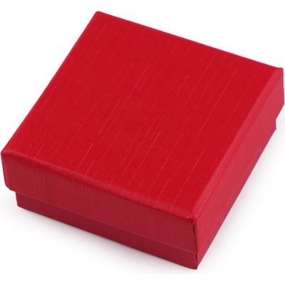 Prima Krabička na šperky 7x7 cm 2 červená třpytivé 146729