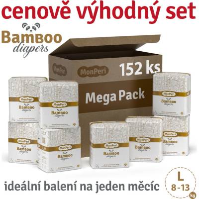 MonPeri Bamboo L 8-13 kg 152 ks