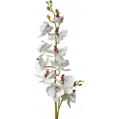 Dekorace umělá květina s bílým květem Orchidej - 16*10*115 cm