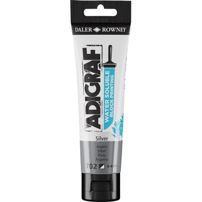 Daler Rowney Adigraf Block Printing Water Soluble Colour Боя за линогравюра Silver 59 ml (185059702)