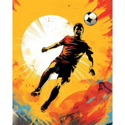 ZUTY Obrazy na stenu - Futbalista s kopačkami Rámovanie: bez rámu a bez vypnutia plátna, Rozmer: 40x50 cm