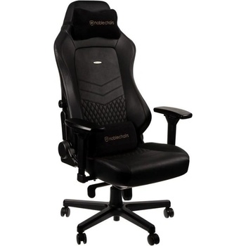 Noblechairs Геймърски стол noblechairs HERO Real Leather, естествена кожа, алуминиева база, 4D подлакътници, до 150 кг, черен