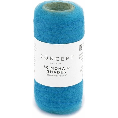 50 MOHAIR SHADES Katia Farby 50 MOHAIR: 56 výrazná tyrkysová - NOVÁ