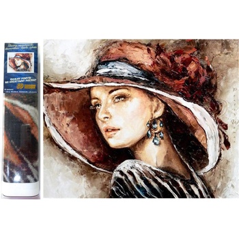 Norimpex - Puzzle Diamant painting: The lady in the hat 30x40cm - 1 - 39 piese