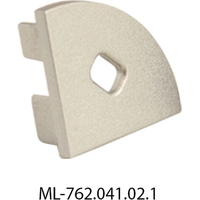 ML-762.041.02.1 Koncovka pro RS s otvorem, stříbrná barva, 1 ks