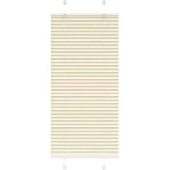 vidaXL Плисирана щора Cream 55x150 cm Ширина на плата 54, 4 cm (4015287)