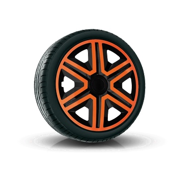 Image 1 of NRM капаци 14", action doublecolor ОРАНЖЕВ-ЧЕРНИ 4брой (vtv-pu-22223)