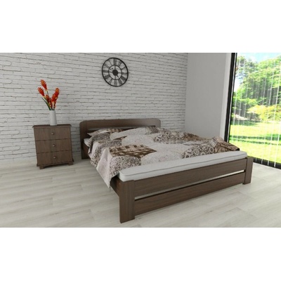 ComfortMatrace Lili + rošt masiv borovice barva ořech matrace Goltex 15cm