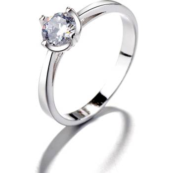 DELIS Пръстен от сребро 925, jw1394, елегантен дизайн с камък, с родиево покритие (jw1394)