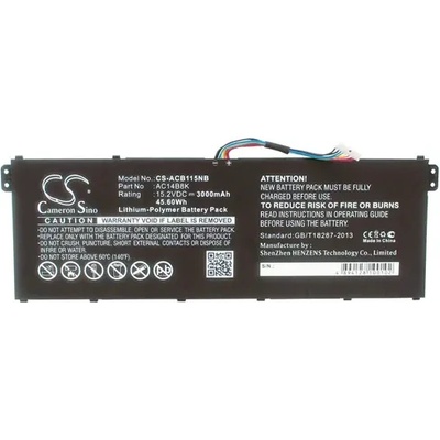 Cameron Sino Батерия за лаптоп ACER Aspire 5 A514-52G-59ZN, Aspire 7 A717-71G-51MF, AC14A8K LiPo 15.2V 3000 mAh CAMERON SINO (CS-ACB115NB)
