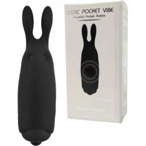  Мини вибратор, джобно зайче, 8, 5см. - Pocket Vibe Black (D-237064)